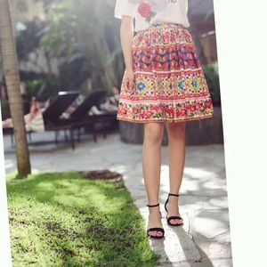 Sicilian style floral skirt